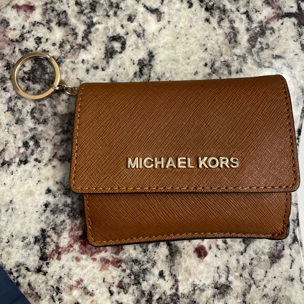 Michael Kors Flap Key Ring Card Case Wallet